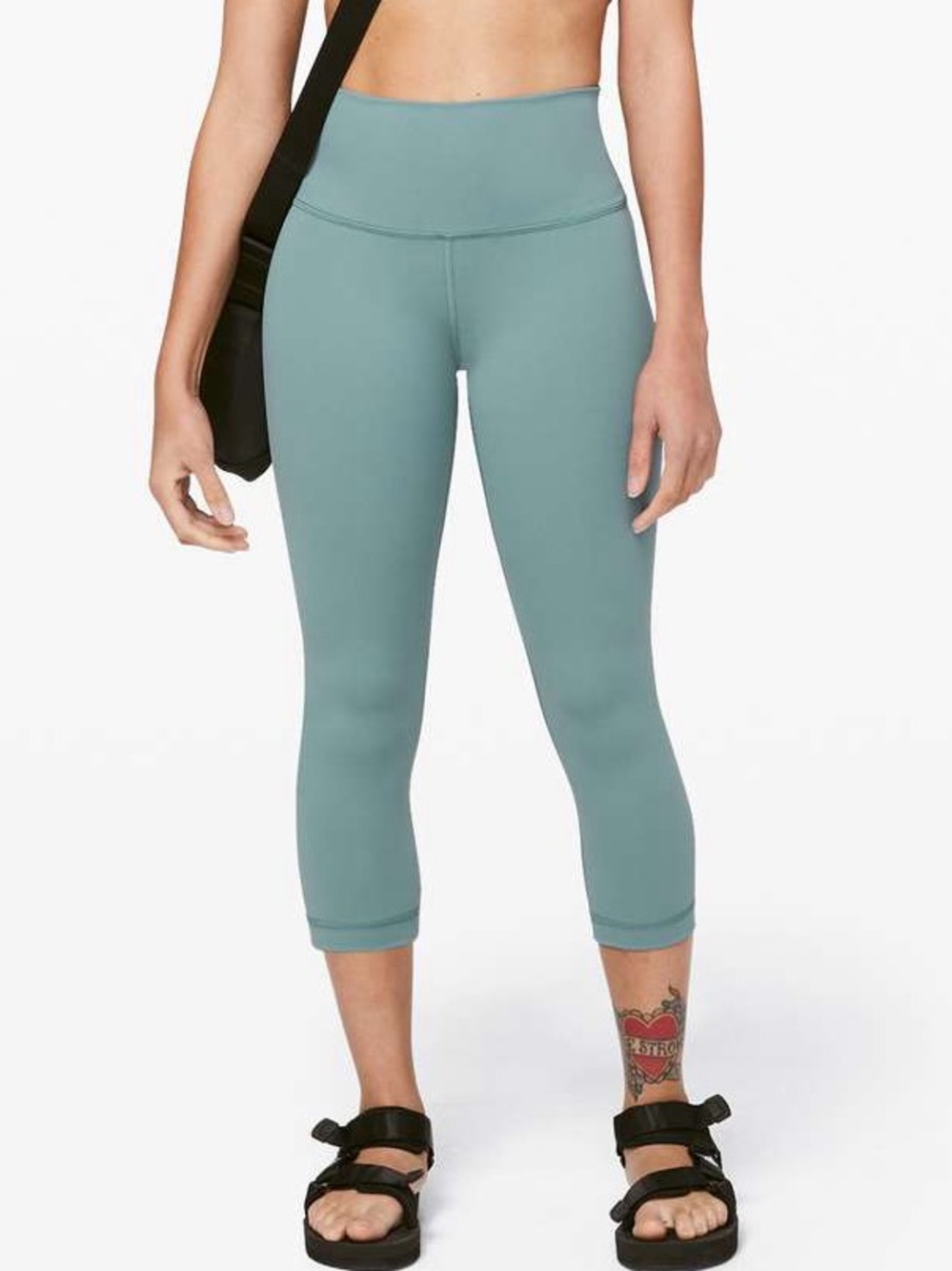 Lululemon High Rise Crop 21” Leggings Luxtreme Green W6